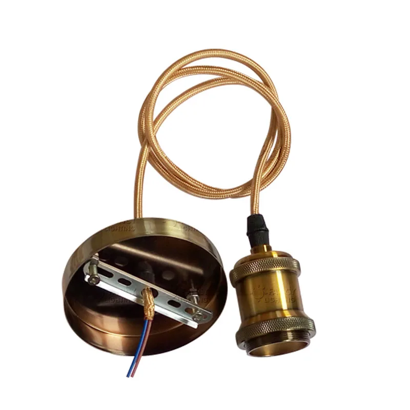 Алюминиевый Подвесной Светильник E27 держатель лампы 1 м шнур Подвесная лампа для