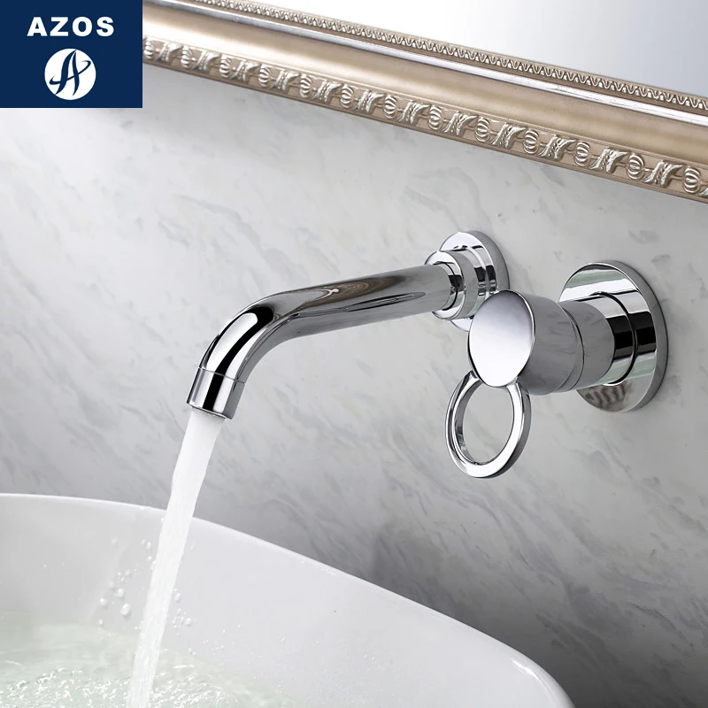 Смеситель Azos для душевой кабины раздельный удлиненный латунный хромированный