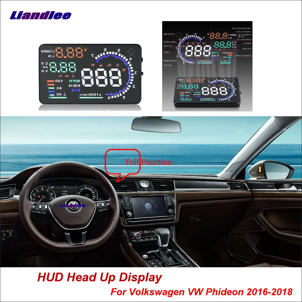 Liandlee Автомобильный дисплей HUD для Volkswagen VW Phideon 2016 2018 цифровой проектор экран