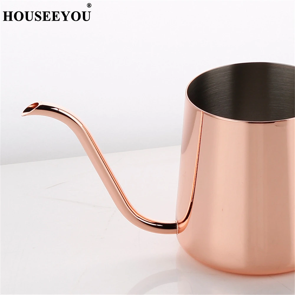 Houseyou 250 мл/350 мл 304 чайный горшок из нержавеющей стали капельный кофейник с длинным