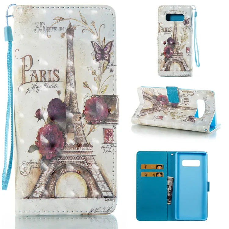 2017 новейший 3D роскошный Флип Магнитный кошелек кожаный чехол с держателем карты