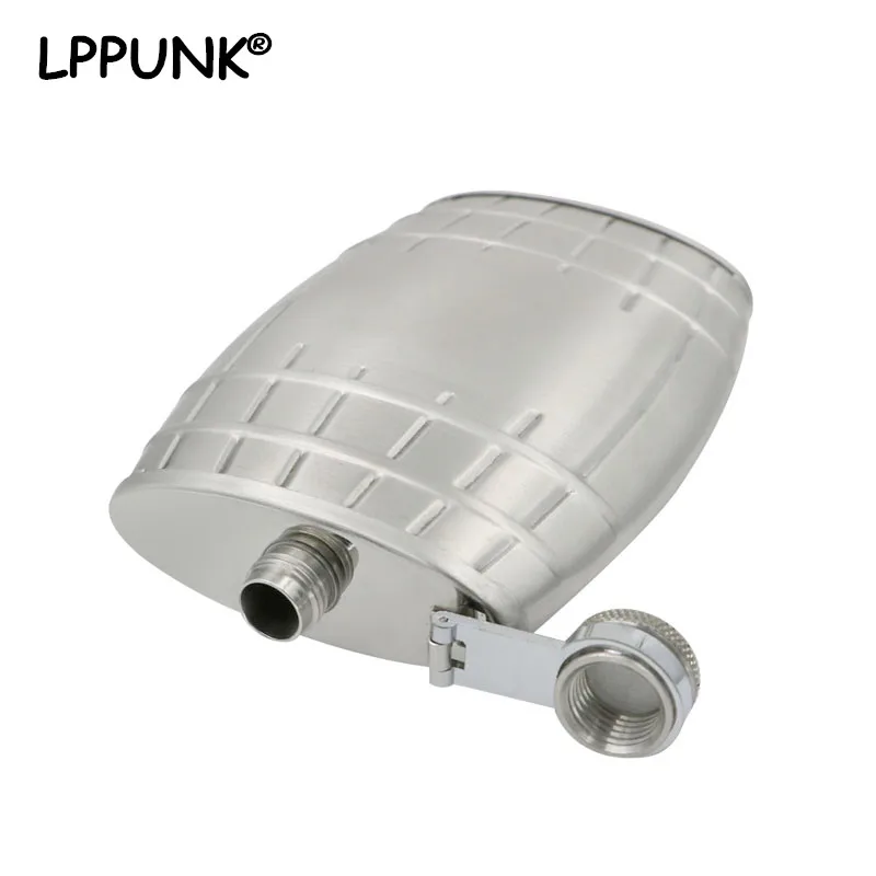 

6oz Creative 304 Stainless Steel Drums Whisky Bottle Hip Flask Oil Red Wine Bucket Moscow Alcohol Funnel Vodka Flagon