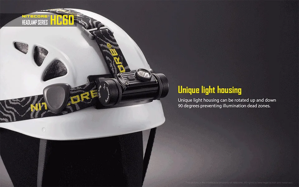 Nitecore HC60 налобный фонарь CREE XM-L2 U2 1000 люмен, водонепроницаемый фонарь для кемпинга и путешествий