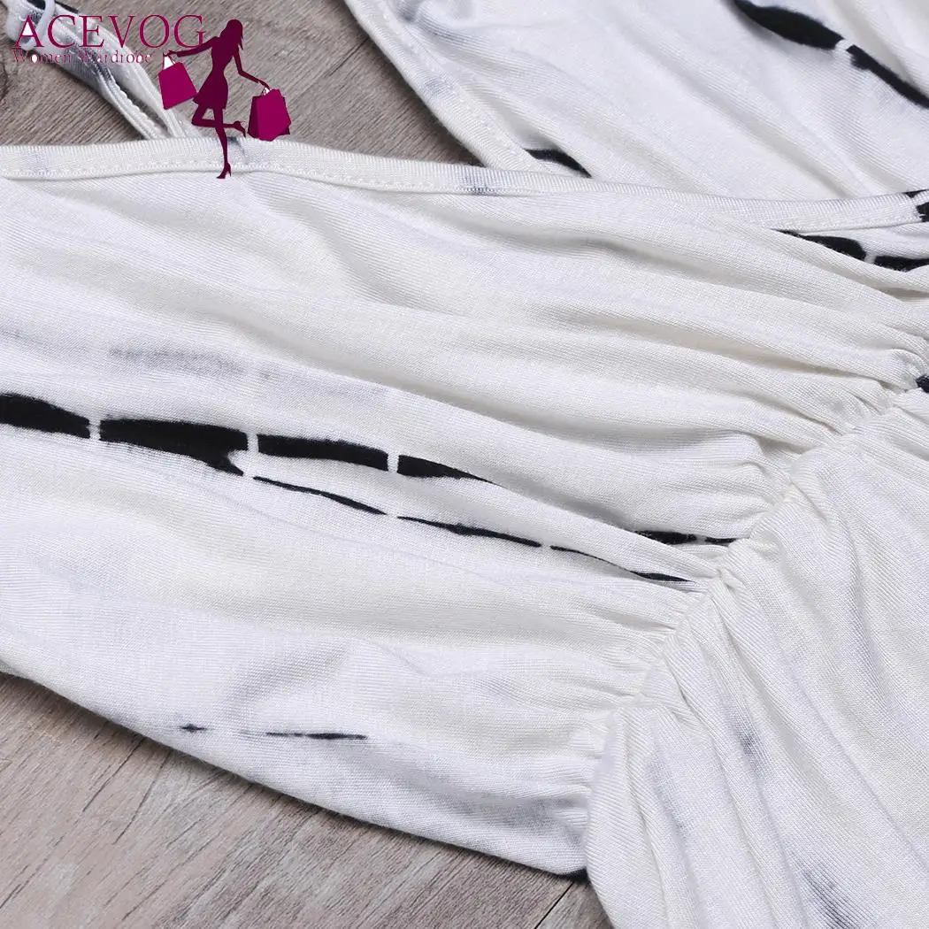 Ремень спагетти без рукавов Tie Dye Летний комбинезон | Женская одежда