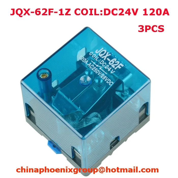 Высокая Мощность Реле JQX-62F 1Z 80A/120A напряжение Катушки DC12V/DC24V/AC220V для выбора 3 шт.