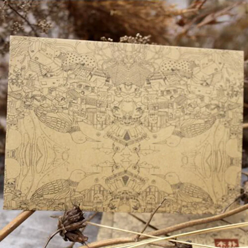 50pcs/lot Envelopes Vintage Retro Kraft Paper Envelope European Style For Card Scrapbooking Christmas Gift Packing | Дом и сад