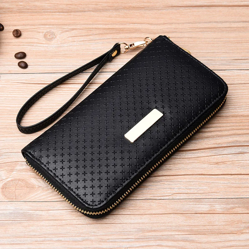 2019 Female Famous Brand Long PU Leather Women Wallets Wristlet Organizer Bifold Purses Credit Card Holder Purse Money Bag | Багаж и сумки