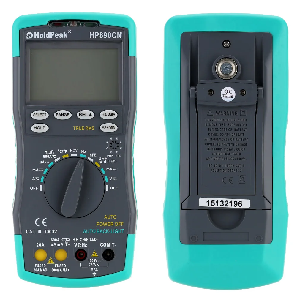 

LCD Digital Multimeter tester DC AC Voltage Current Meter Resistance Diode Capaticance Tester Temperature Meaurement multimetro