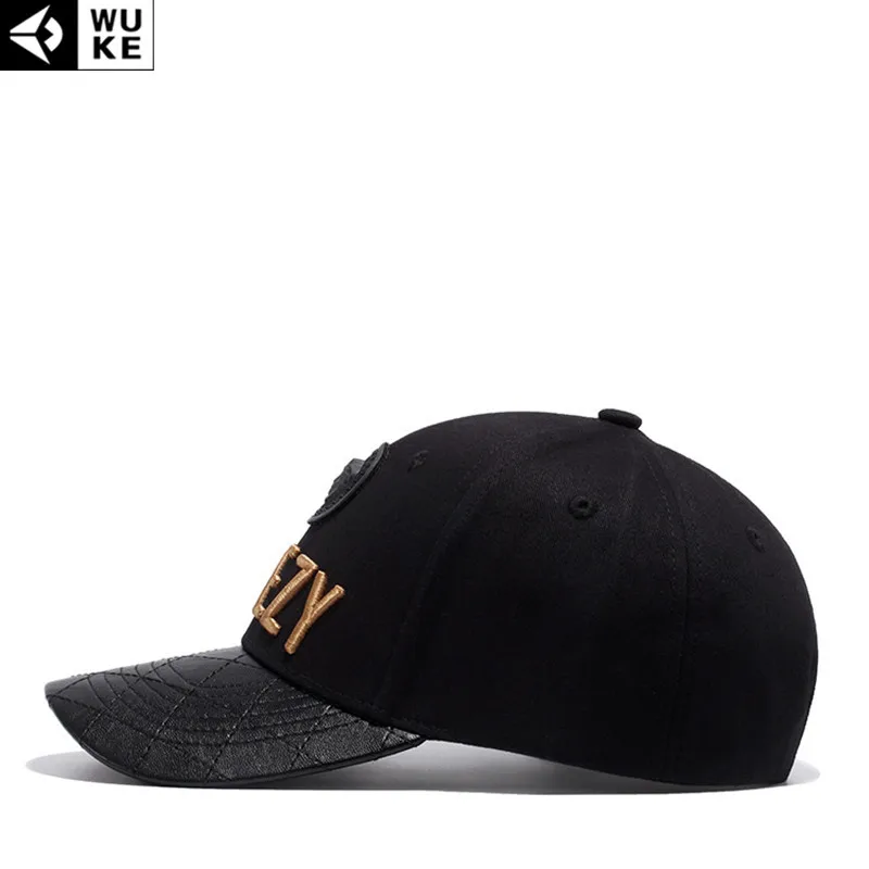 [WUKE] бренд Gorras Bone Бейсбол Кепки искусственная кожа Snapback Шапки для Для мужчин
