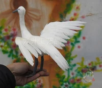 about 25cm white egret bird plastic foam feathers spreading wings egret model toyprophome garden decoration gift w5571