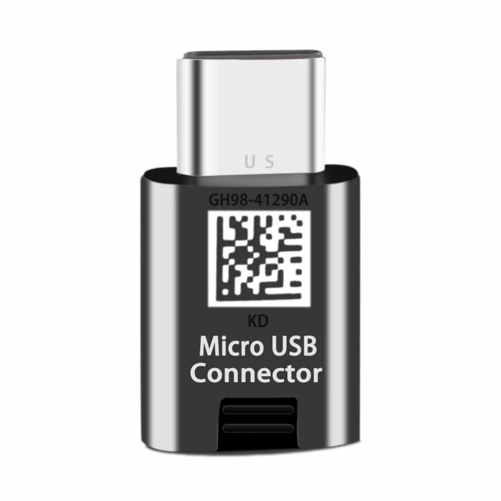 Samsung Micro USB-Type C конвертер адаптер для Galaxy S8 S8 Plus S9 S9plus S10 S10PLUS S10E Note 7 8 9 другие USB C смартфон - Цвет: Черный