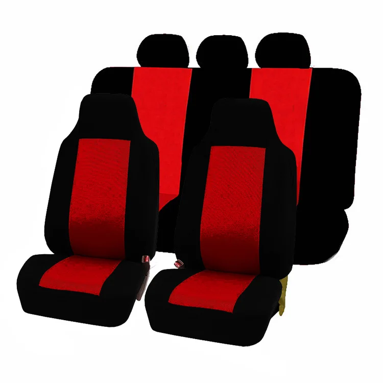 Red Black 5 Seats Автокресло охватывает полный автомобилей чехлы сидений дешевые Four Seasons универсальный автомобильный интерьер аксессуары сиденье протектор для автомобиля - Название цвета: Red Black 5 Seats