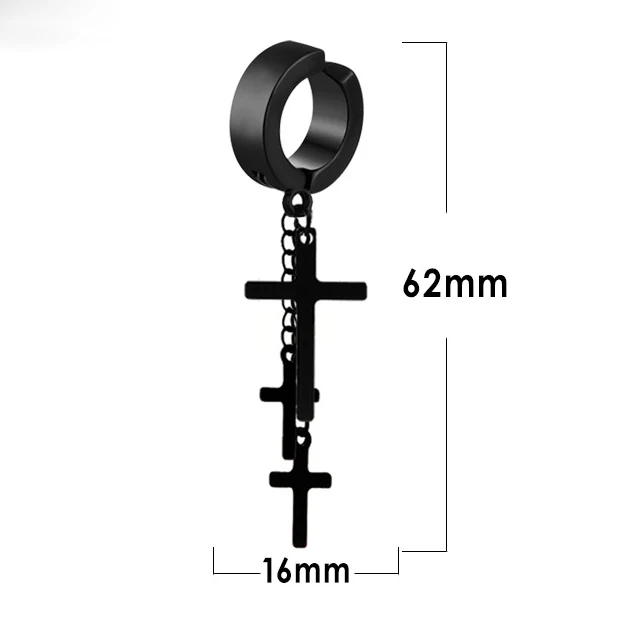 Серьги в стиле панк для мужчин и женщин ювелирное изделие с несколькими