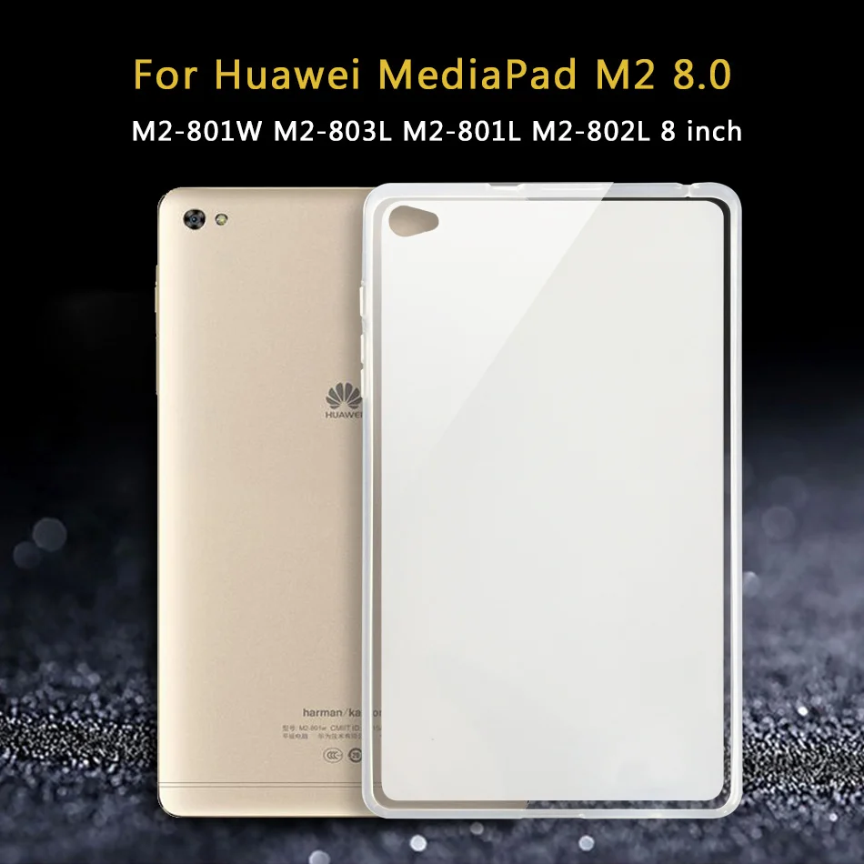 Планшетный чехол для huawei Mediapad T5 T3 10 8 7 T1 T2 Pro/Медиа Pad M5 M3 M2 Lite рro C5 8,0 8,4 10,0 10,1 10,8 Силиконовый чехол - Цвет: M2-8.0