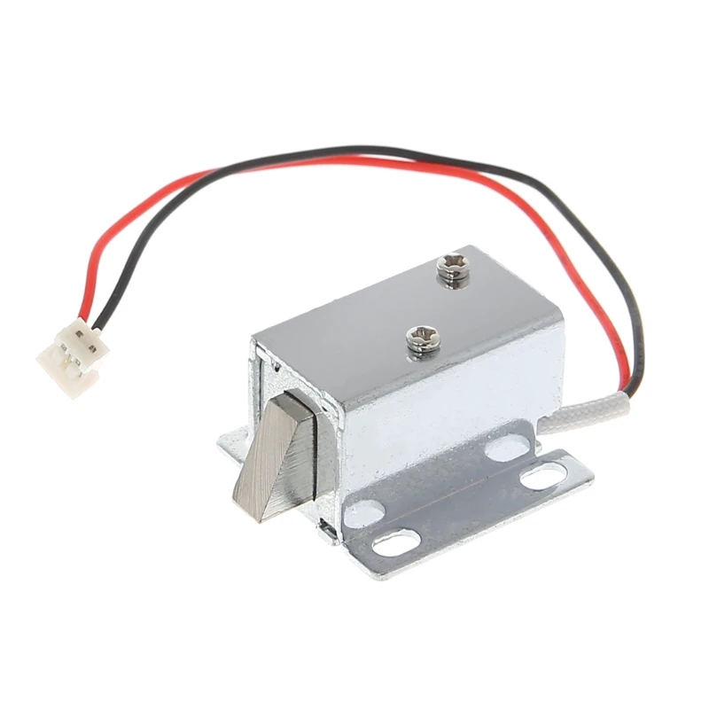 Электронный замок задвижка двери 12V 0.4A релиз в сборе соленоидный