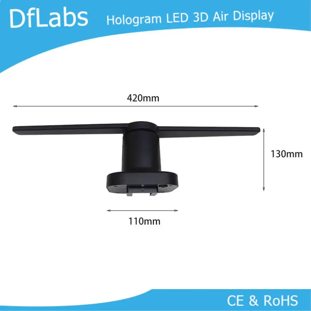DfLabs 3D Голограмма СВЕТОДИОДНЫЙ Дисплей вентилятора с WIFI для торгового центра