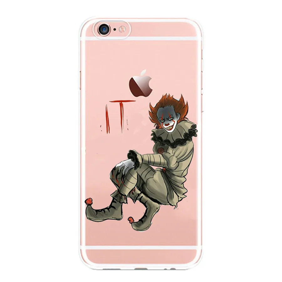 Фильм Стивен Кинг это чехол для телефона для iPhone 8 6Plus 5S X прозрачный пластиковый чехол s Pennywise клоун ужас