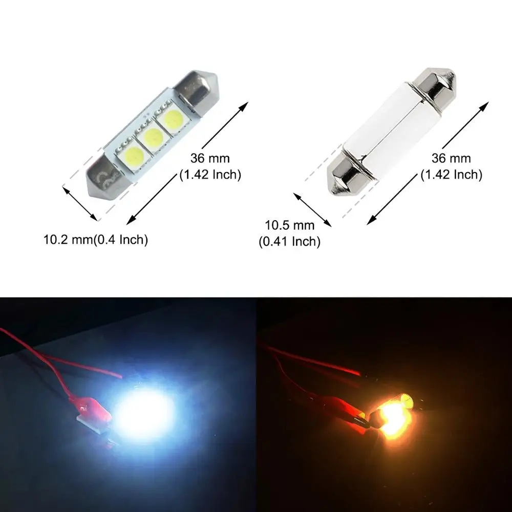 AGLINT 100 шт. оптовая продажа 6418 светодиодный CANBUS 36 мм светильник 3SMD 5050Chipsets C5W 6411 для