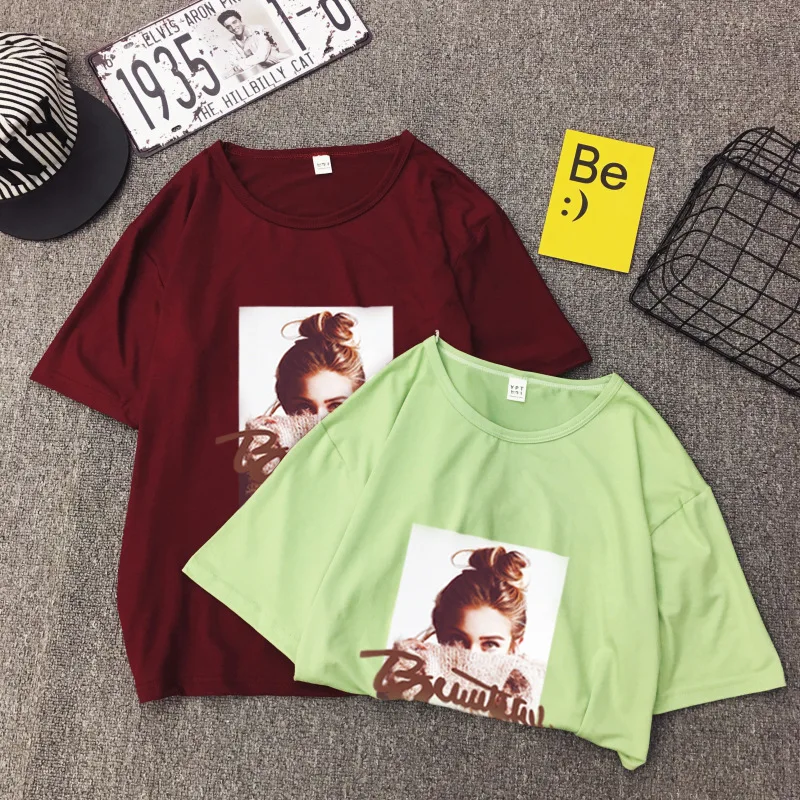 Женская футболка с короткими рукавами в стиле Харадзюку свободная хип-хоп