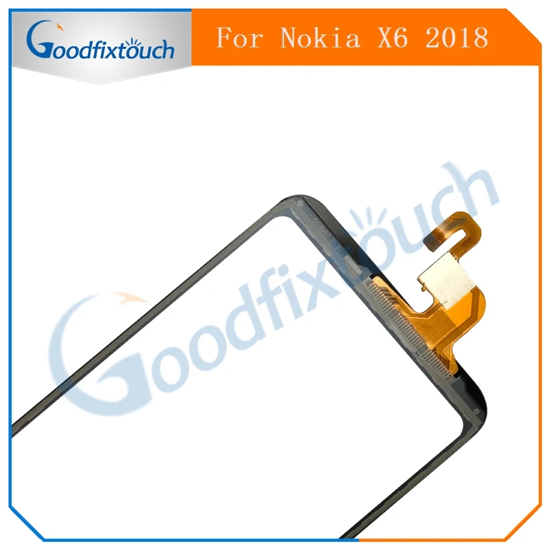 Для Nokia X6 2018 сенсорный экран дигитайзер сенсор для X 6 NokiaX6 стеклянная панель с