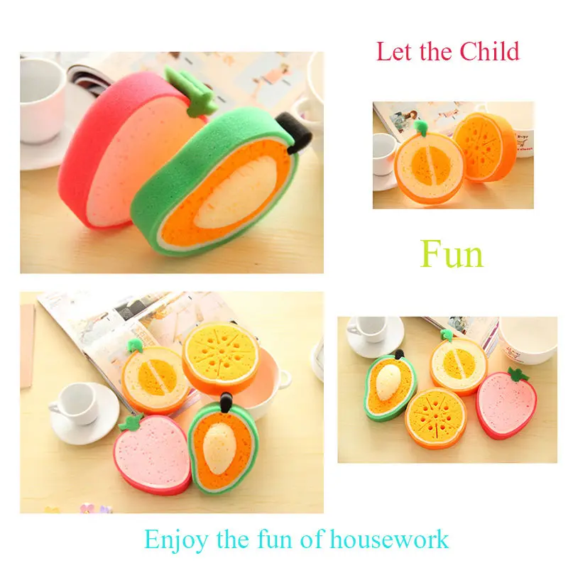 1 шт. популярная волшебная ткань для очистки и губка кисти ластик фруктов