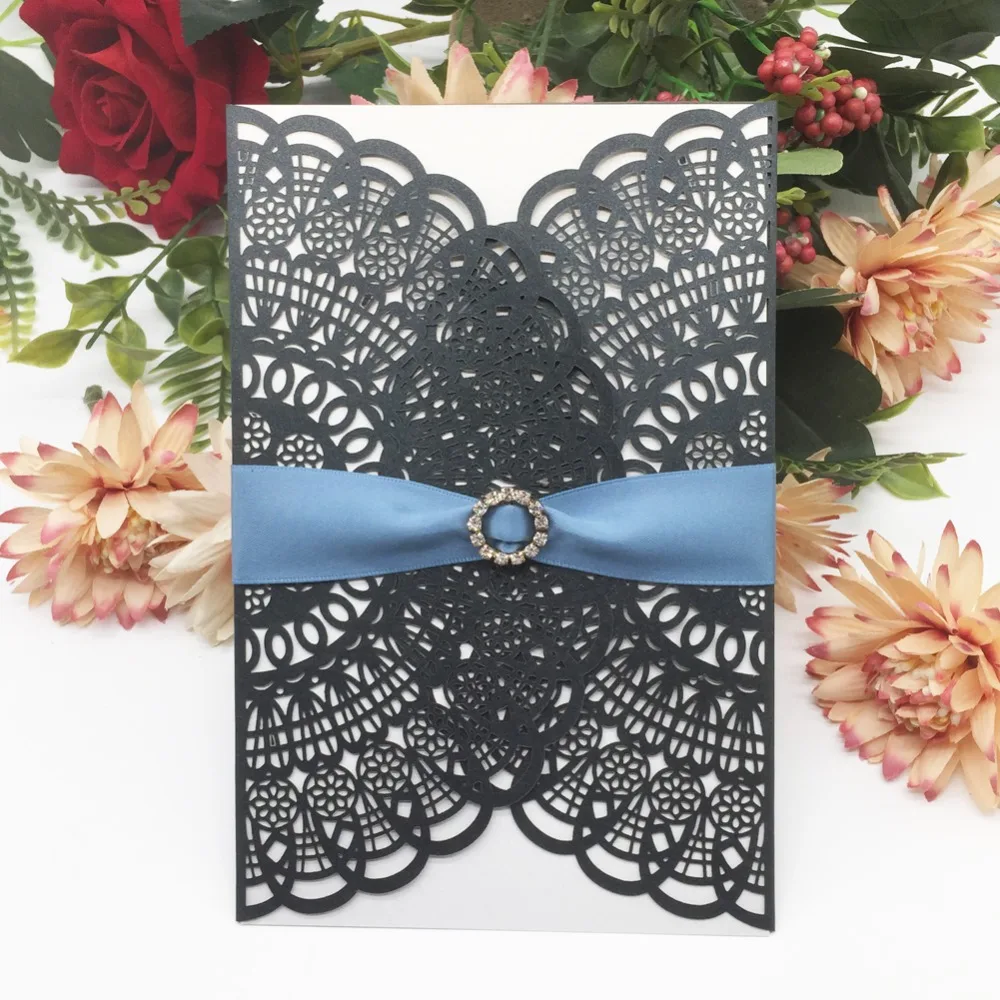 20 шт. элегантные красивые свадебные пригласительные открытки с лазерной резкой