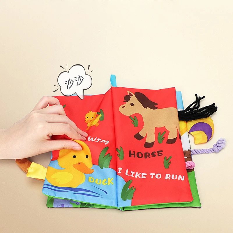 Картонные детские игрушки книжки из мягкой ткани звук шелеста детские развивающие кролик погремушка в коляску новорожденная кроватка детские игрушки 0-24 месяца