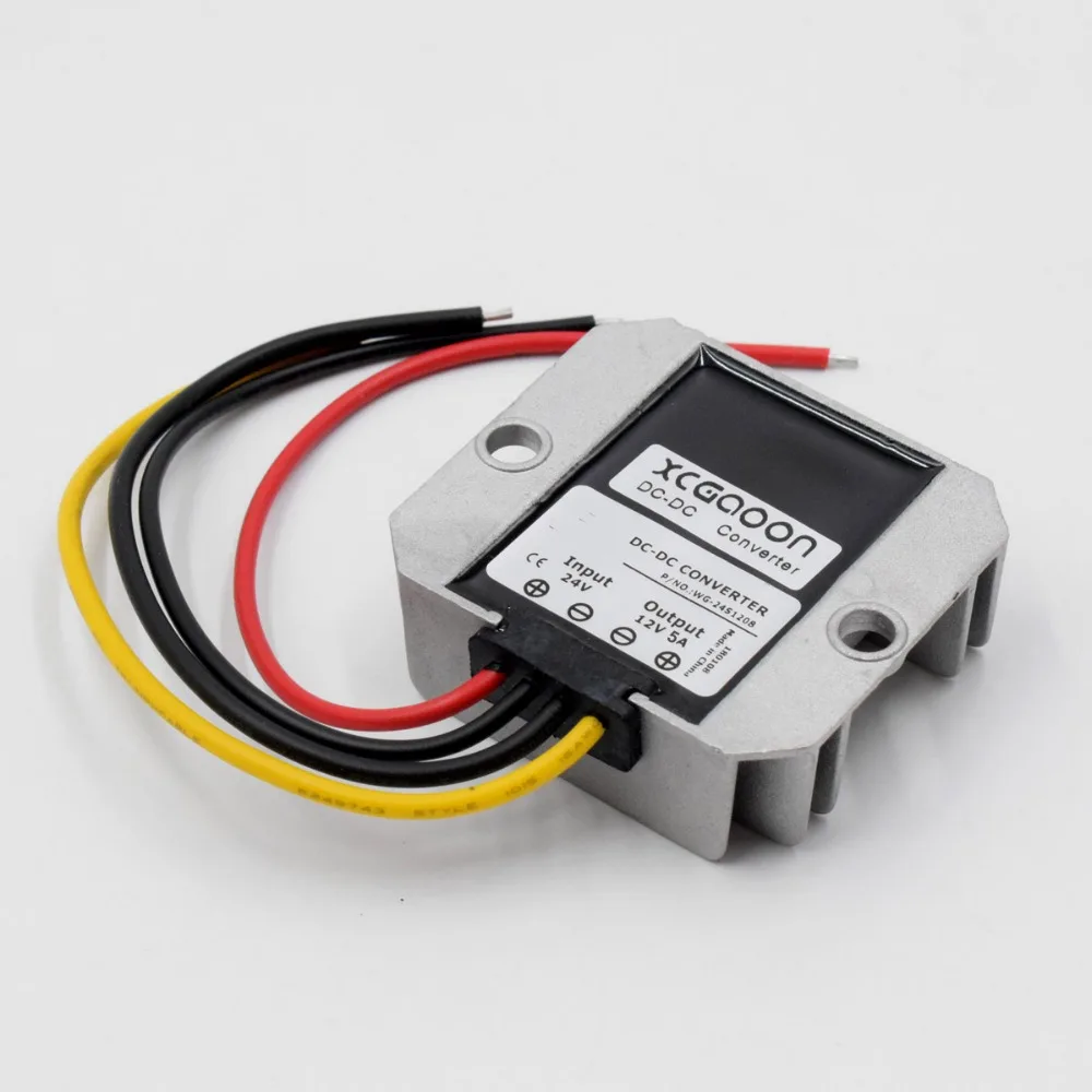 XCGaoon DC преобразователь Адаптер вход 24V (диапазон напряжения 16V-40V) выход 12V 5A 60W