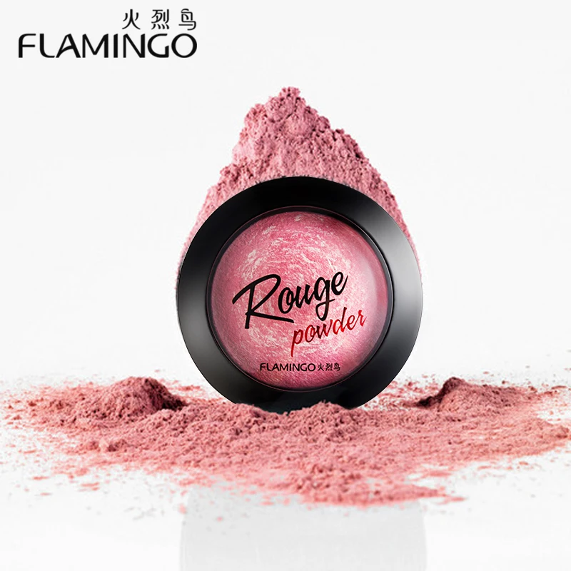 Фламинго косметика для красоты лица Румяна с кисточкой Зеркальный цвет щек