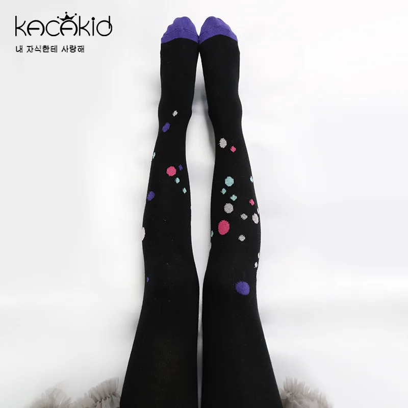 Детские колготки в горошек милые девочки колготки Милые модные детские колготки 1120 - Цвет: Bubbles