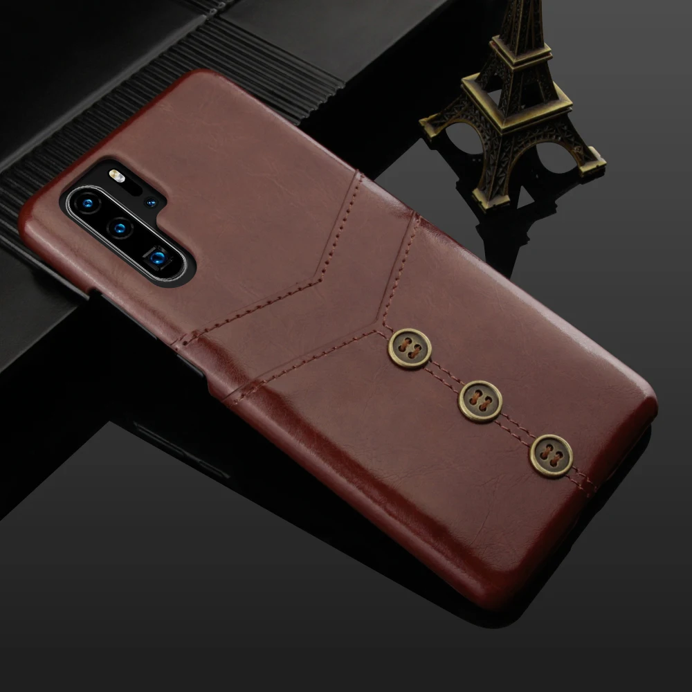Кожаный чехол-бумажник с масляным воском для huawei p20 pro p30 lite mate 20 pro, два отделения для карт, защитная задняя крышка для mate20 lite Capa