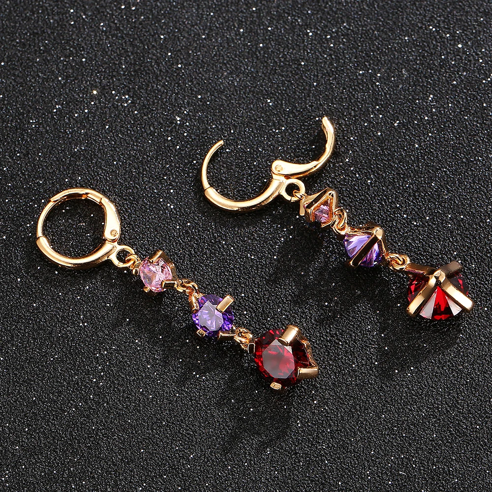 LUALA Новое Заявление Bijoux Цвет Многоцветный Винтаж Розовое Золото Кристалл Падение