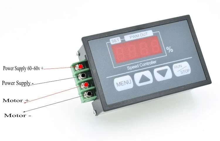 Цифровой дисплей Панель 30A с источником питания от постоянного тока, 6V~ 60V PWM двигатель Скорость контроллер медленный старт/стоп вращающаяся Скорость освежитель воздуха с таймером регулируемый