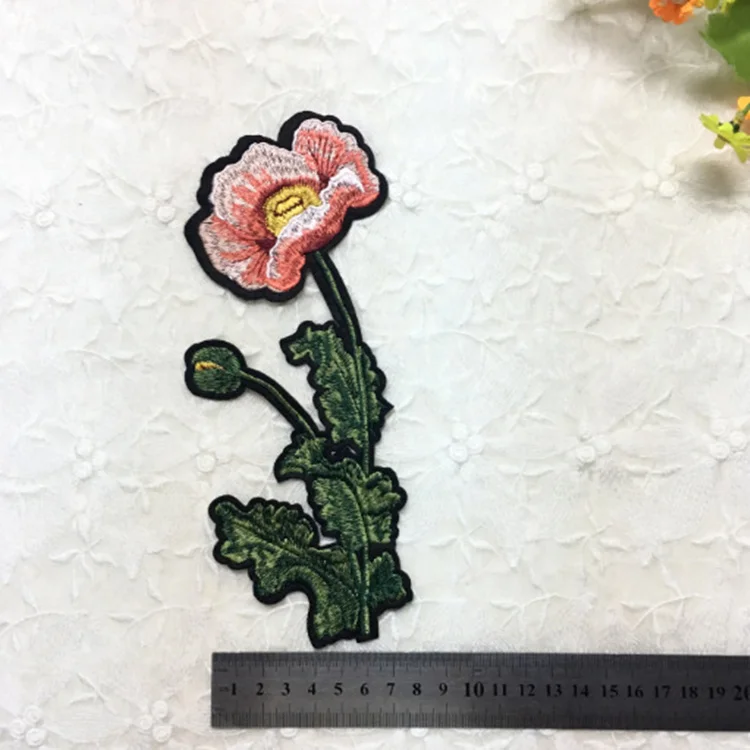2pcs Flower Iron on Embroidered Patches for Clothes Parches Ropa Sticker Clothing Applique Embroidery | Дом и сад