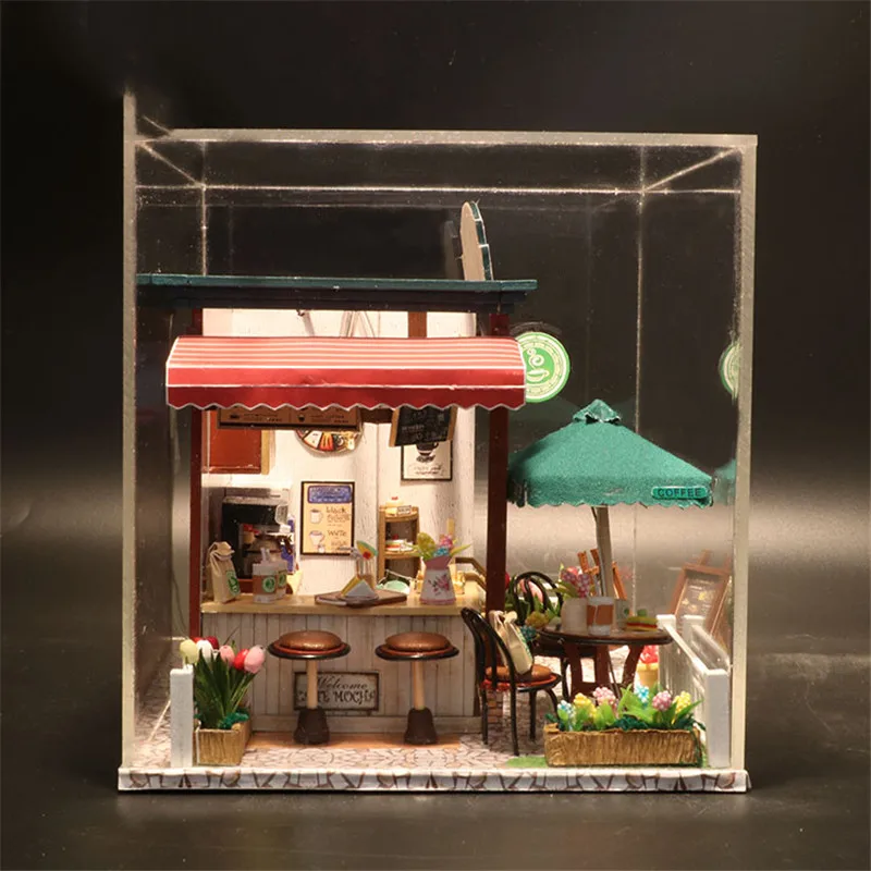 2 стиля кукольный дом Миниатюрный с мебели DIY деревянный Miniaturas кукольный домик игрушки для детей подарок COCOA'S фантастические идеи C007