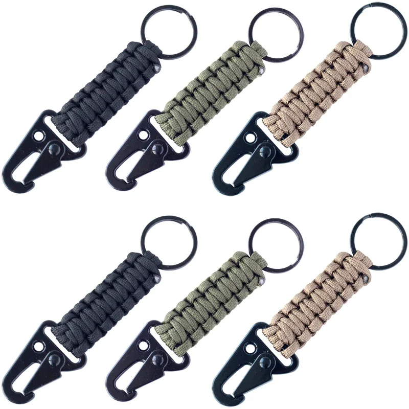 Брелок QingGear Paracord для выживания 6 шт. тактический карабинерный брелок отлично