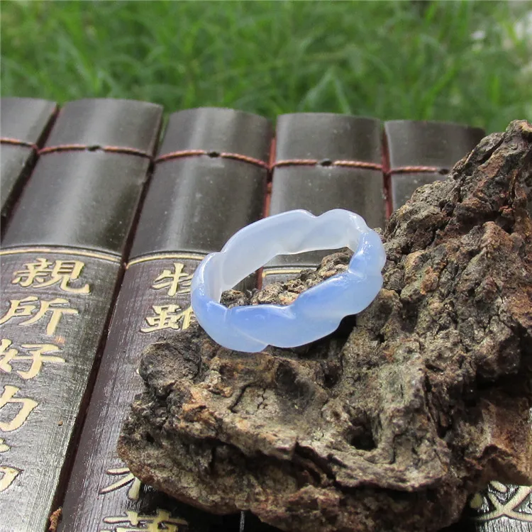 Кольцо на палец из натурального агата для мужчин и женщин тонкие полоски конопли