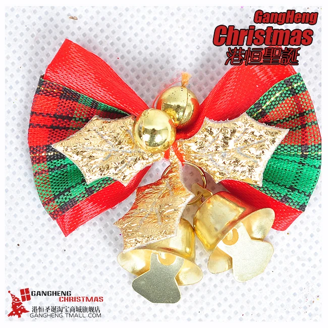 10 шт. мини колокол украшения Xmas лук 5 см (1 97 &quot) рождественские розочками ручной