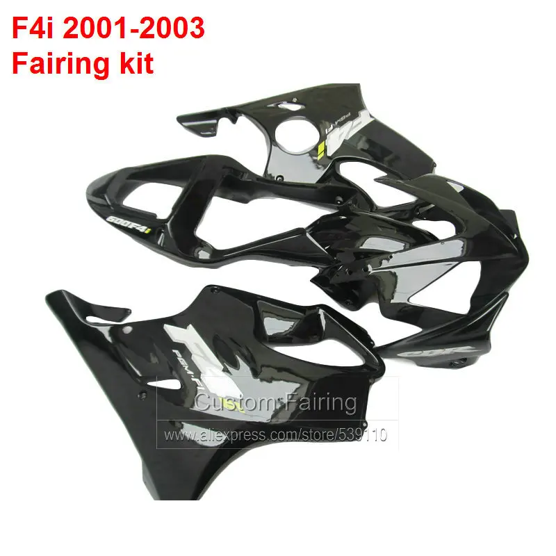 

Glossy Black Fairing Kit For HONDA CBR600 F4i 01 - 02 Aftermarket INJECTION Molding Fairings Xl46