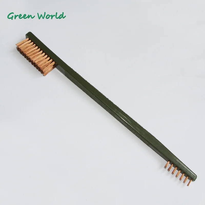 Green World 3 шт./лот, двусторонняя кисть для пистолета, фосфорная бронзовая щетка, щетка для чистки пистолета