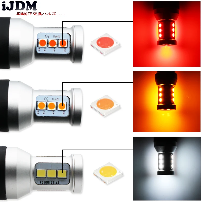Светодиодные лампы iJDM 7443 T20 W21W W21/5W светодиодсветодиодный супер яркие 12 В