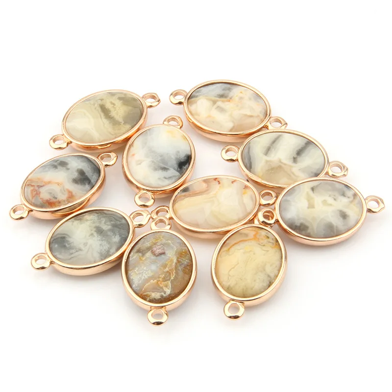 Crazy agate В форме капли воды Натуральный Камень Роза кварцз/тигровый глаз кулон DIY для ожерелья или ювелирных изделий 16 цветов - Окраска металла: Crazy agate