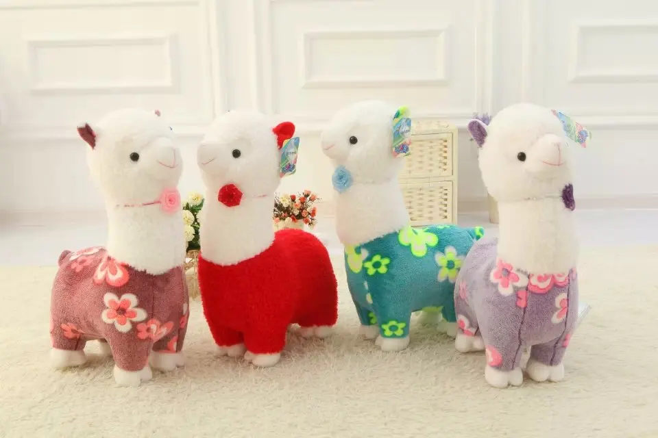 Бесплатная доставка одна штука милый цветок Альпака плюшевая игрушка мягкая