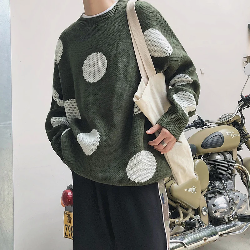 2019 летние новые японские тренды мужской Молодежный в горошек вентилятор с