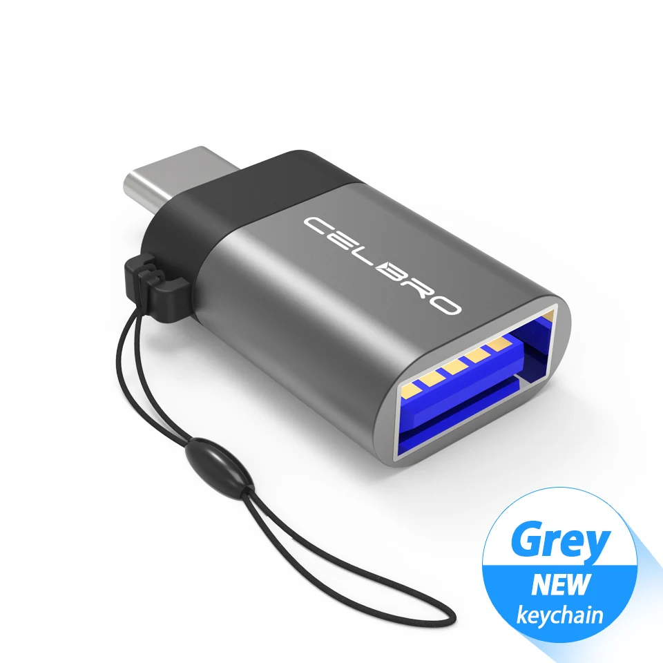 Usb type C OTG Кабель-адаптер металлический USB-C USB 3,0 type-C зарядный конвертер для samsung Galaxy S9 S8 Plus huawei P10 P20 Plus - Цвет: Gray