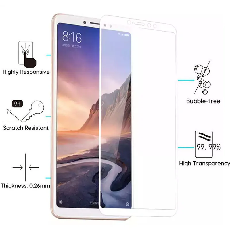 Чехол с полным покрытием для Xiaomi Mi Max 3 2 защита экрана из закаленного стекла Xiomi Xiami