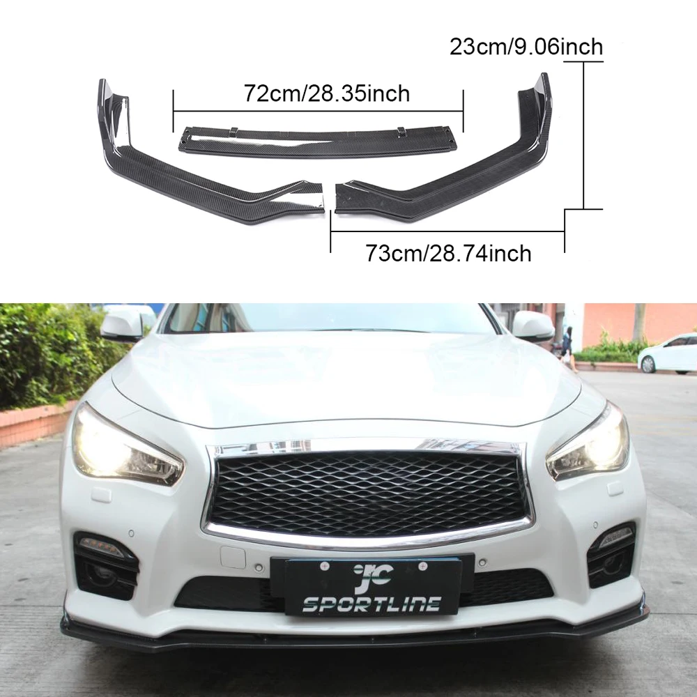 Для Q50 передний бампер автомобиля Спойлер подбородок фартук для Infiniti спорт седан