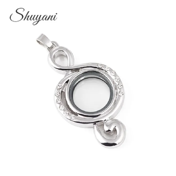 10 шт. Стразы плавающий медальон в форме музыкальной ноты запоминающий живой