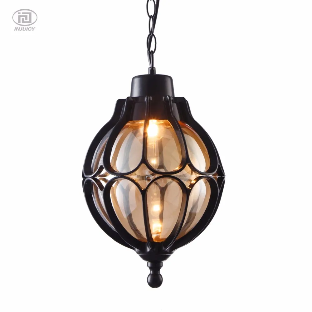 

Loft Vintage Industrial Waterproof Outdoor Glass Chandeliers Vineyard Villa Garden Balcony Hall Europe Style Pendant Lighting