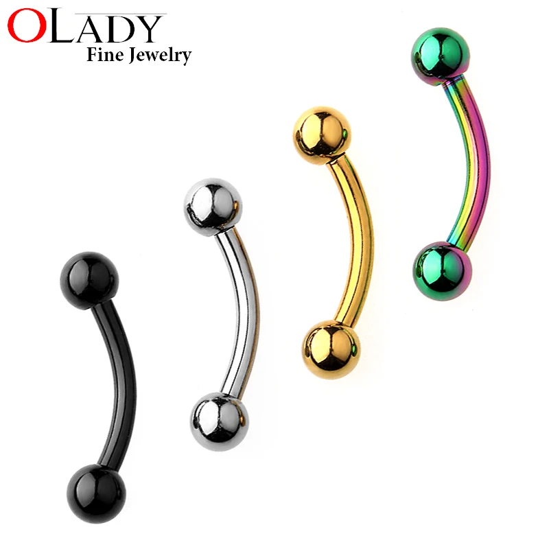 Бусины для бровей бананы шар [100% титан G23] украшения пирсинга тела|piercing body jewelry|body